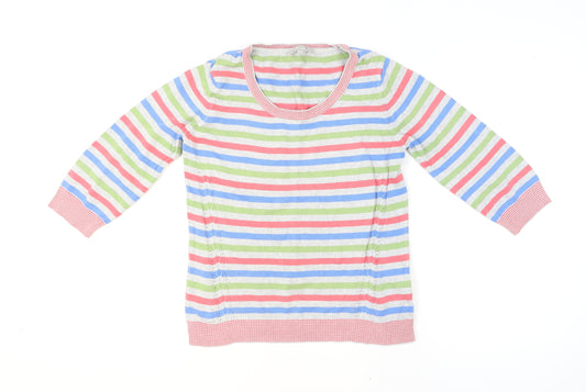 Marks and Spencer Per Una Multicoloured Cotton Striped Jumper Size 12