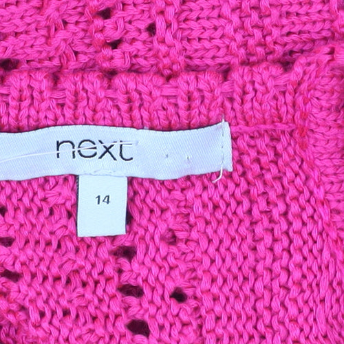Next Women’s Pink Halter Knit Tank Top Size 14 Acrylic Summer