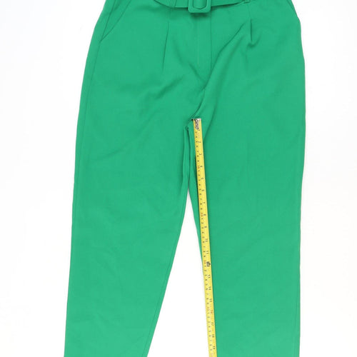 Marks and Spencer Women’s Green Paperbag Trousers XL High Waist