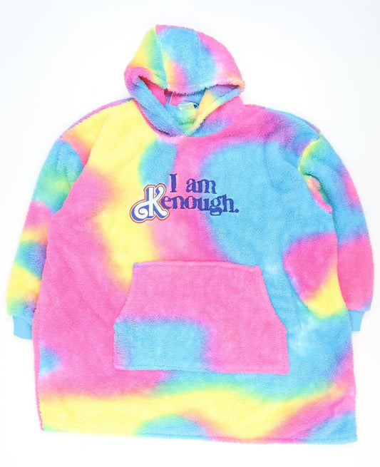 Primark Men Multicoloured S-M Hooded Barbie Kenough Fleece Robe