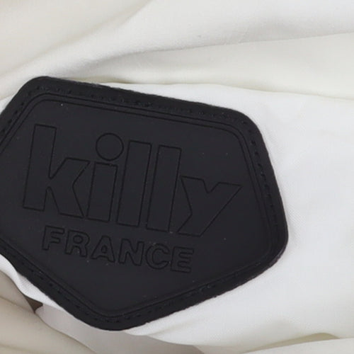 Killy France Women's White Ski Jumpsuit Size 12 Retro Colourblock Belted
