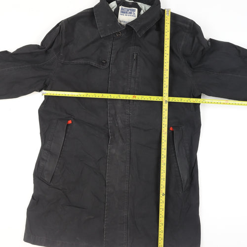 Timberland Men's Black Waterproof Cotton Nylon Overcoat Size L