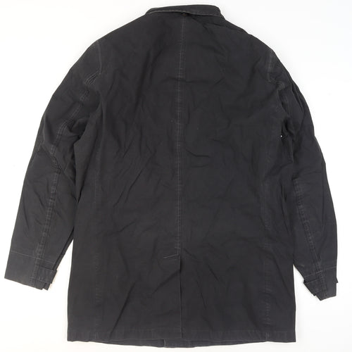 Timberland Men's Black Waterproof Cotton Nylon Overcoat Size L