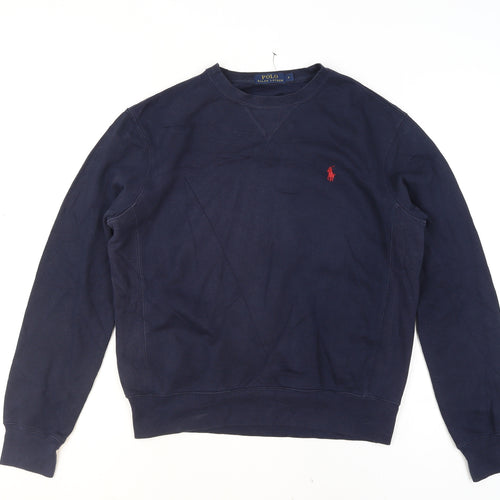 Ralph Lauren Men's Blue Crew Neck Pullover Sweatshirt Size S