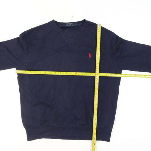 Ralph Lauren Men's Blue Crew Neck Pullover Sweatshirt Size S