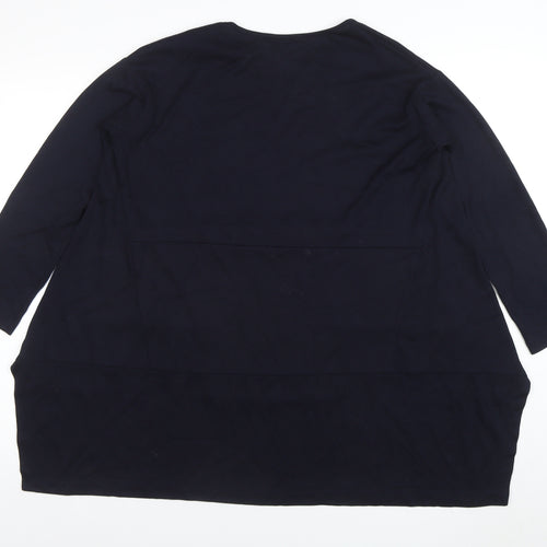 I.NCOO Women Blue Colourblock Tunic Top Size 10 Cotton Blend