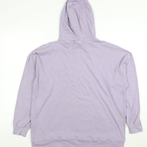 Couture Mens Purple Pullover Hoodie S Logo Cotton Blend