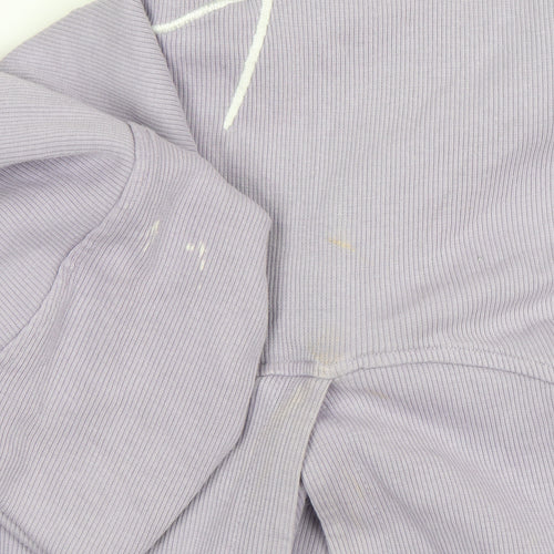 Couture Mens Purple Pullover Hoodie S Logo Cotton Blend