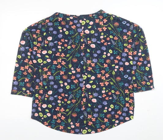 Marks and Spencer Women’s Multicoloured Floral Jersey Top Size 16