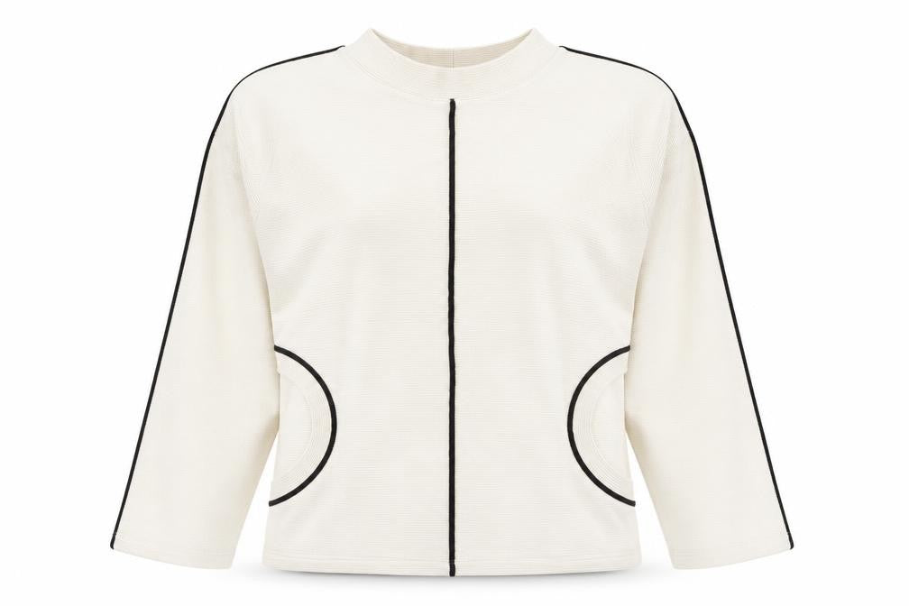 Peruzzi Women’s Beige Long Sleeve Mock Neck Jersey Top Size 10