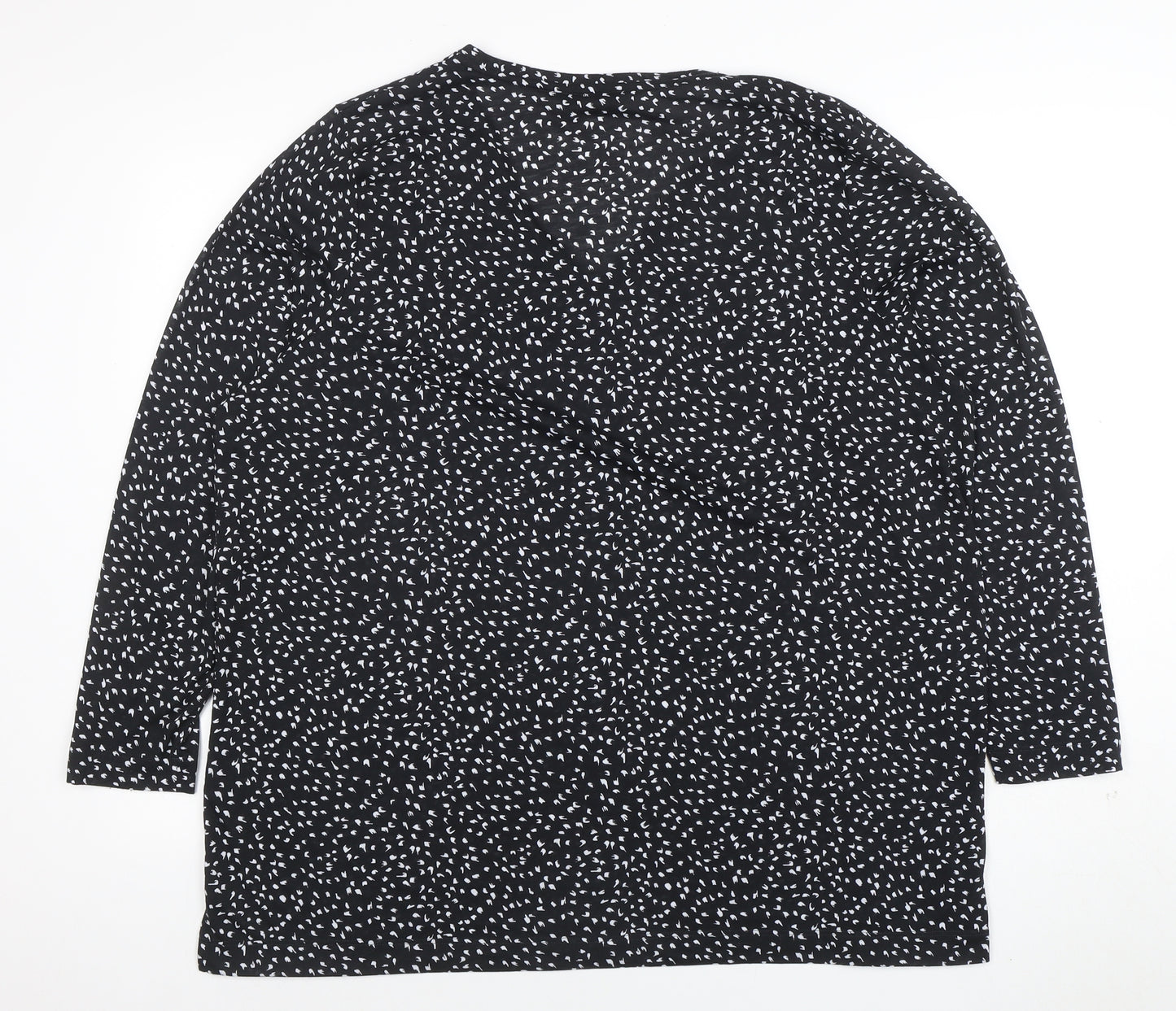 Marks and Spencer Women's Black Long Sleeve V-Neck Tunic Blouse Size 20