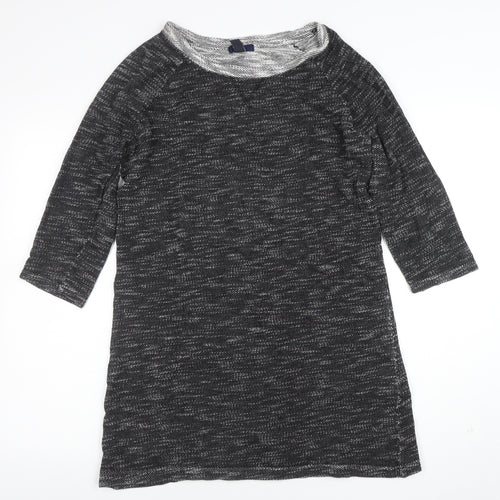 GAP Women’s Grey Knit Shift Dress M 3/4 Sleeve Casual Cotton