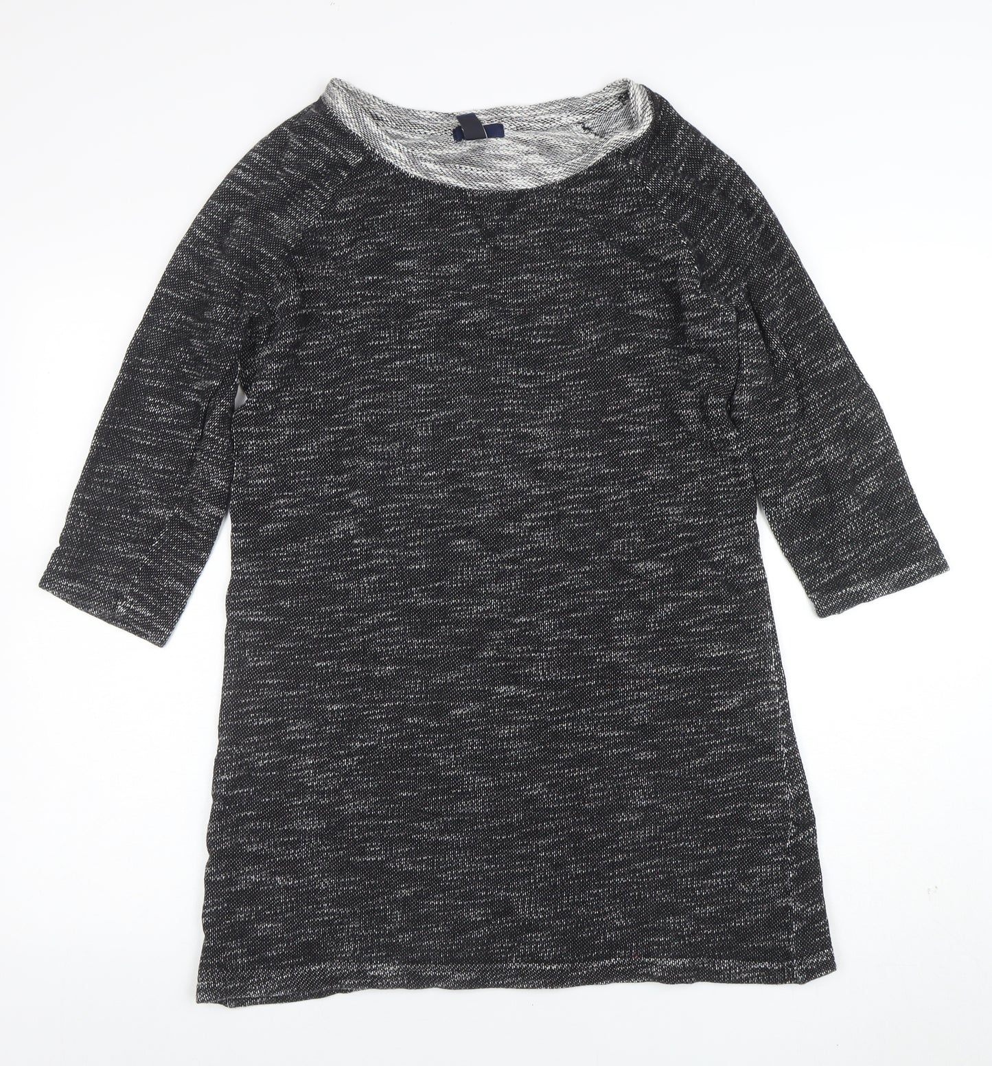 GAP Women’s Grey Knit Shift Dress M 3/4 Sleeve Casual Cotton