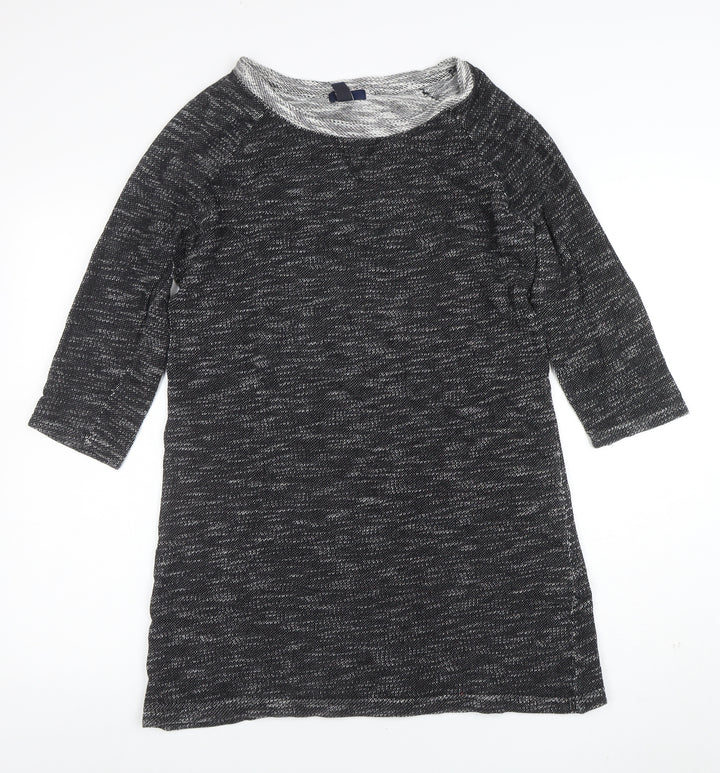 GAP Women’s Grey Knit Shift Dress M 3/4 Sleeve Casual Cotton