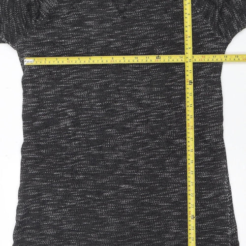GAP Women’s Grey Knit Shift Dress M 3/4 Sleeve Casual Cotton
