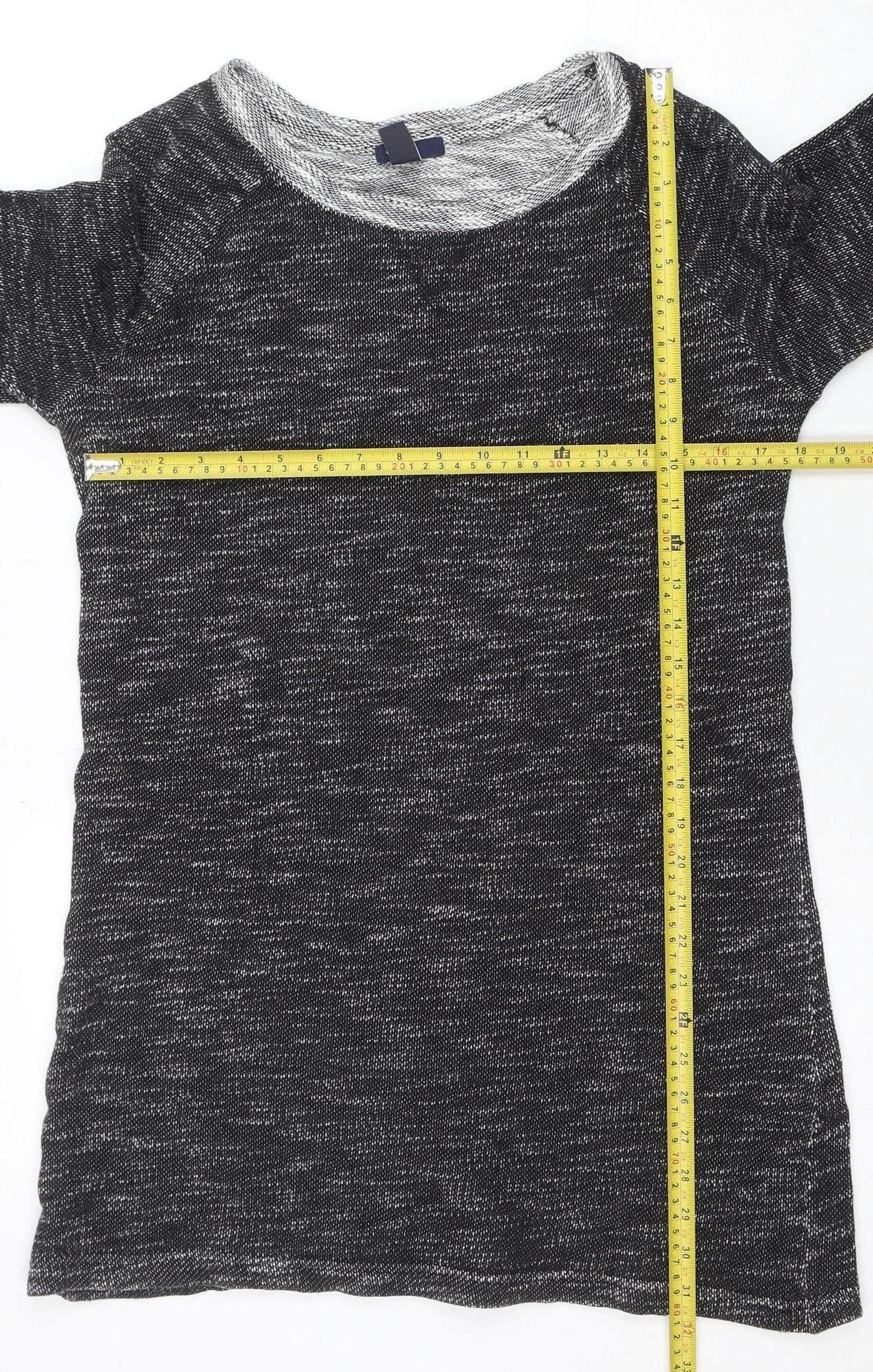 GAP Women’s Grey Knit Shift Dress M 3/4 Sleeve Casual Cotton