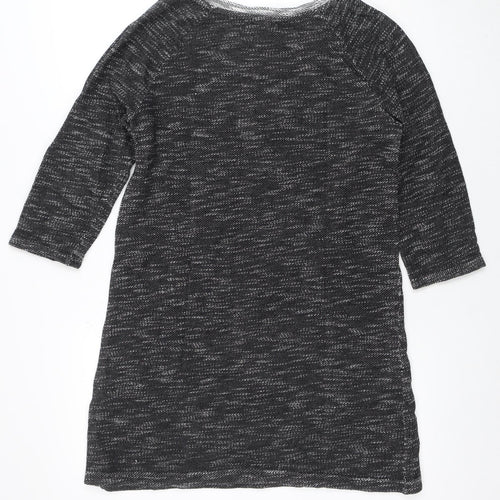 GAP Women’s Grey Knit Shift Dress M 3/4 Sleeve Casual Cotton
