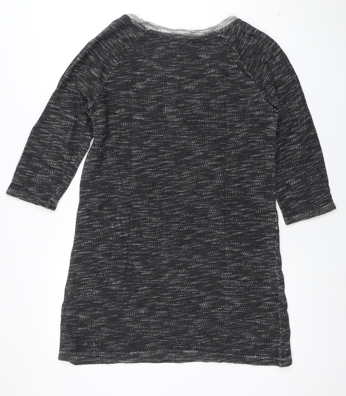 GAP Women’s Grey Knit Shift Dress M 3/4 Sleeve Casual Cotton
