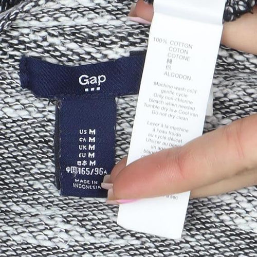 GAP Women’s Grey Knit Shift Dress M 3/4 Sleeve Casual Cotton