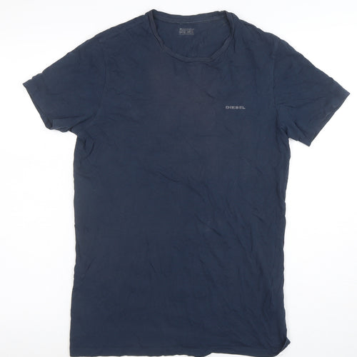 Diesel Men's Blue XS Slim Fit Crew Neck Cotton T-Shirt