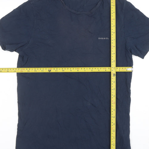 Diesel Men's Blue XS Slim Fit Crew Neck Cotton T-Shirt