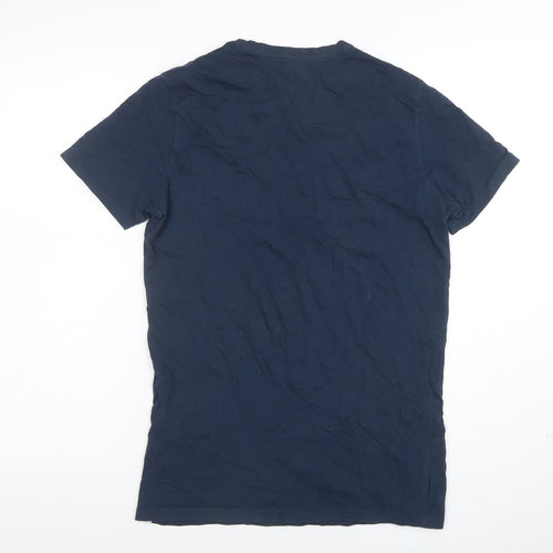 Diesel Men's Blue XS Slim Fit Crew Neck Cotton T-Shirt
