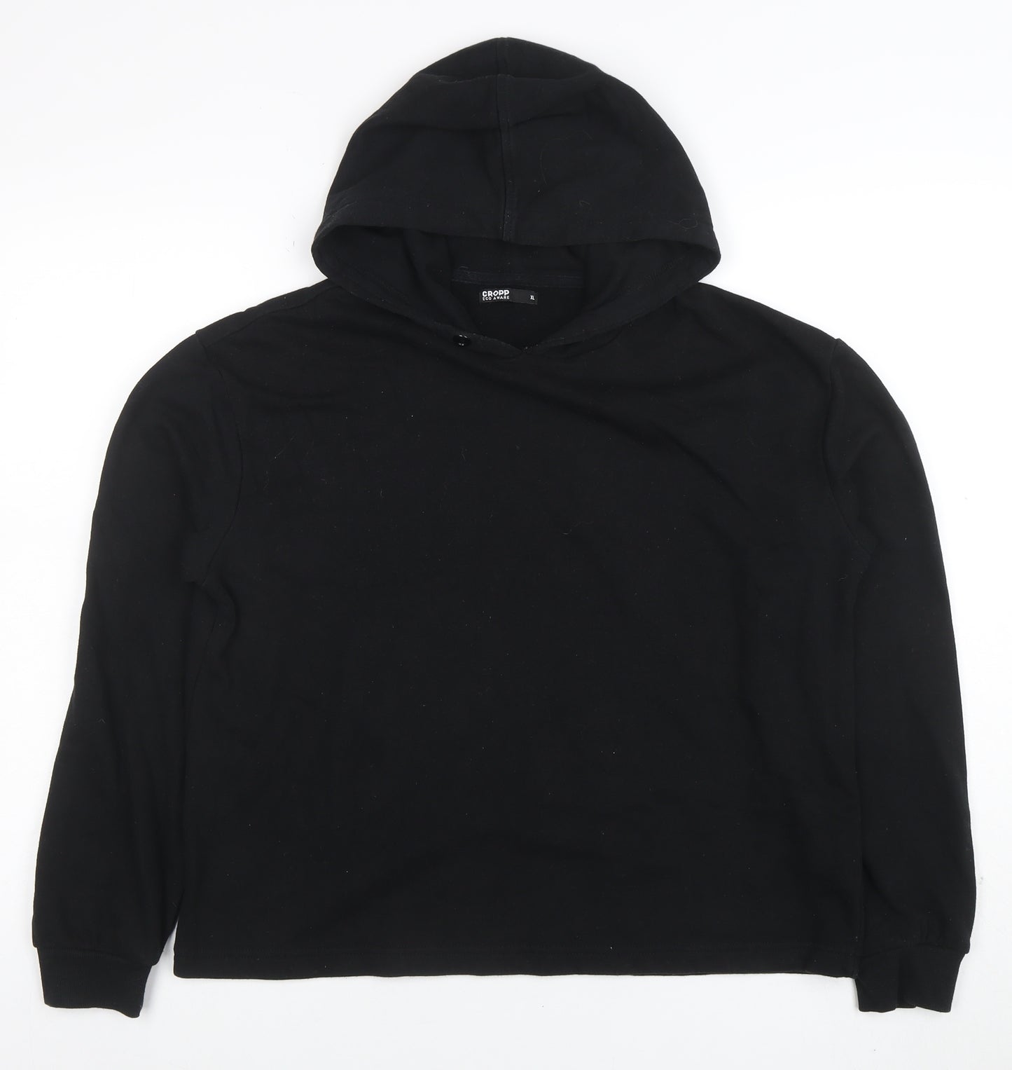 Cropp Eco Aware Women's Black XL Pullover Hoodie Cotton Blend