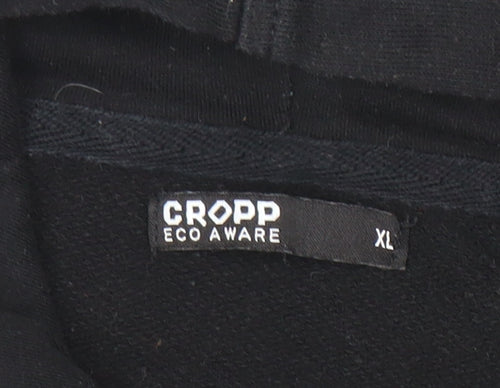 Cropp Eco Aware Women's Black XL Pullover Hoodie Cotton Blend