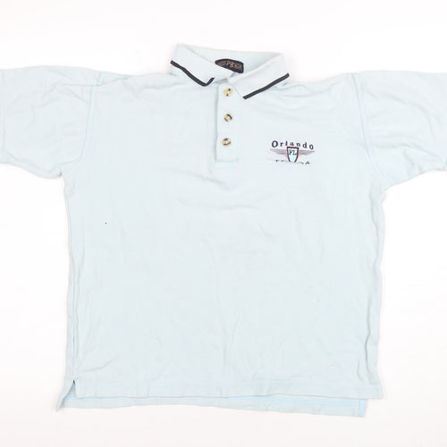 Pacific Blue Men's Light Blue Orlando FL Embroidered Polo Shirt Size S