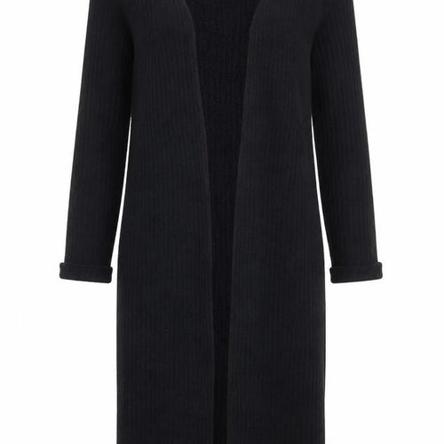 New Look Women's Black Long Sleeve Knit Open Cardigan Size 10
