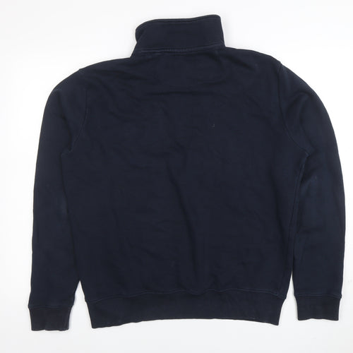 French Connection Men's Blue 1/2 Zip Cotton Sweatshirt Size S