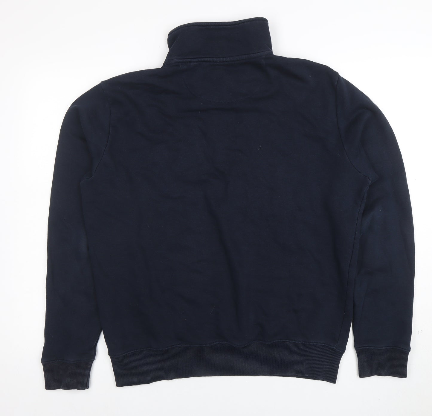 French Connection Men's Blue 1/2 Zip Cotton Sweatshirt Size S