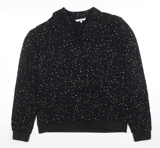 Sandwich Women Black Polka Dot Long Sleeve Tunic Blouse Size S