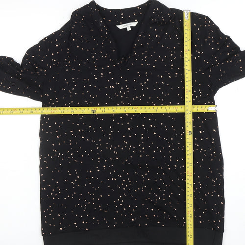 Sandwich Women Black Polka Dot Long Sleeve Tunic Blouse Size S