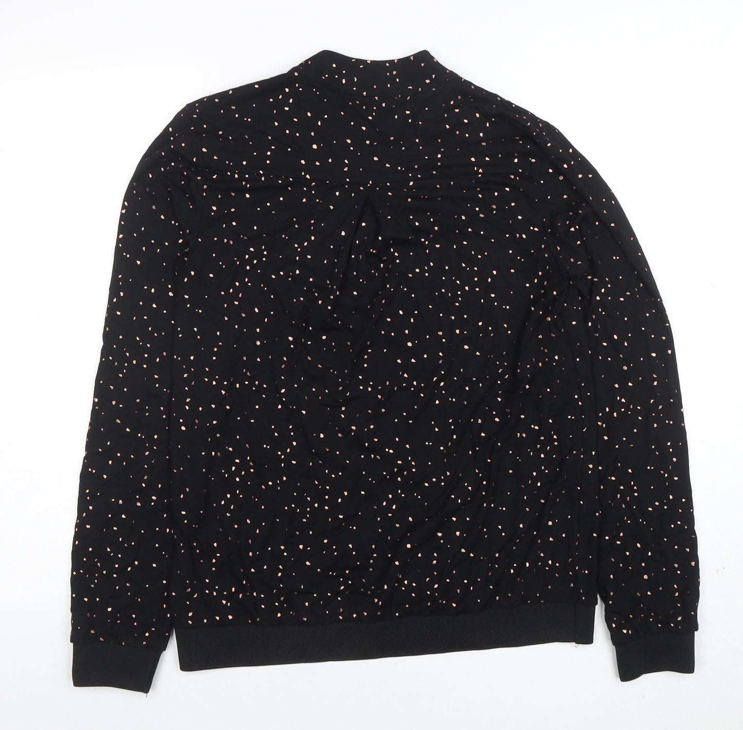 Sandwich Women Black Polka Dot Long Sleeve Tunic Blouse Size S