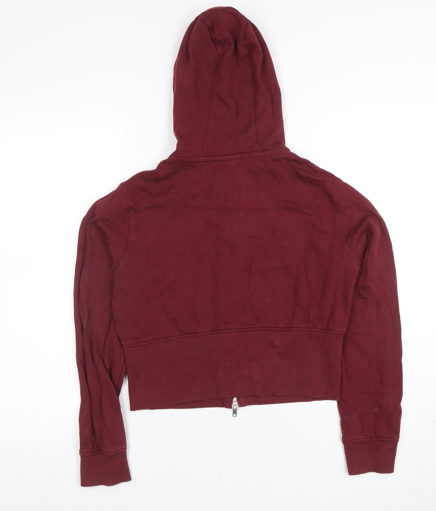Harvard Women Burgundy Small Full Zip Hoodie 100% Cotton