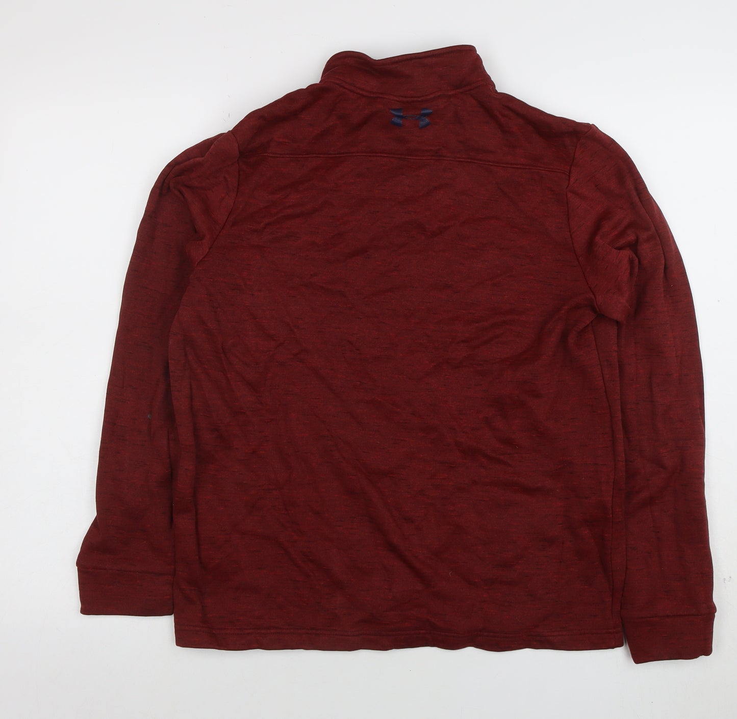 Under Armour Womens Red 1/4 Zip Loose Fit Sweatshirt Size L