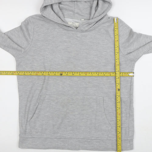 FatFace Women Grey Marl Pullover Hoodie UK 10 Cotton Blend
