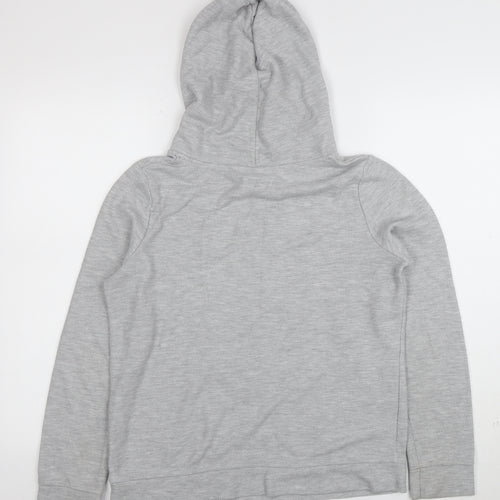 FatFace Women Grey Marl Pullover Hoodie UK 10 Cotton Blend