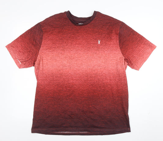 NEXT Men's Red Ombre Crew Neck Cotton T-Shirt XL