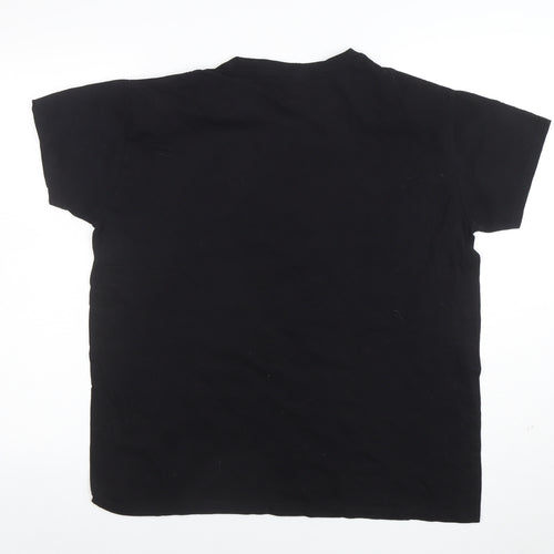 SOL'S Mens Black Achilles Corfu Graphic Print Cotton T-Shirt L