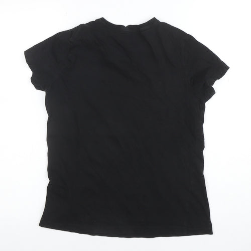 Puma Women's Black Crew Neck Short Sleeve Cotton T-Shirt Size M