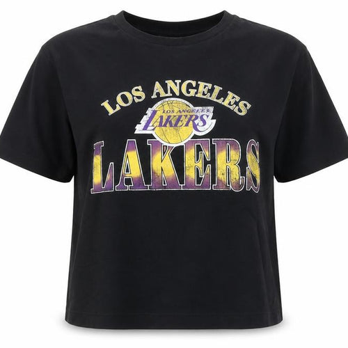 NBA Women Black Los Angeles Lakers Cotton T-Shirt M Short Sleeve