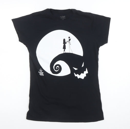 Disney Womens Black The Nightmare Before Christmas T-Shirt M