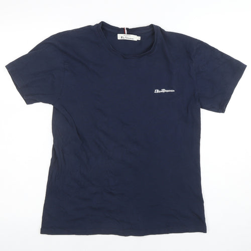 Ben Sherman Men's Blue Small Crew Neck Cotton T-Shirt