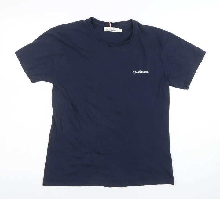 Ben Sherman Men's Blue Small Crew Neck Cotton T-Shirt
