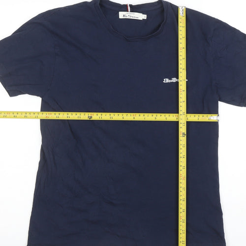 Ben Sherman Men's Blue Small Crew Neck Cotton T-Shirt