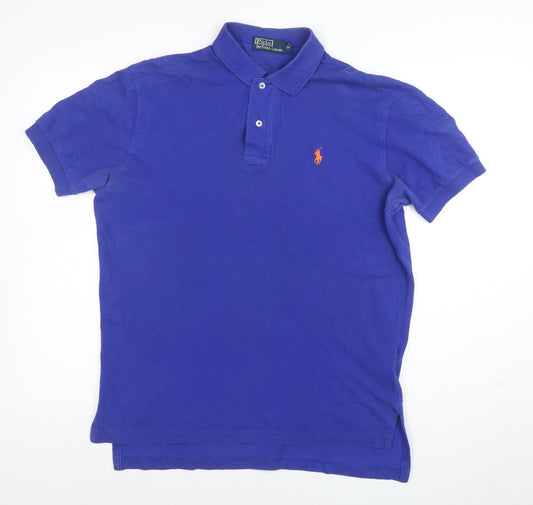 Ralph Lauren Men's Blue Cotton Short Sleeve Polo Shirt M