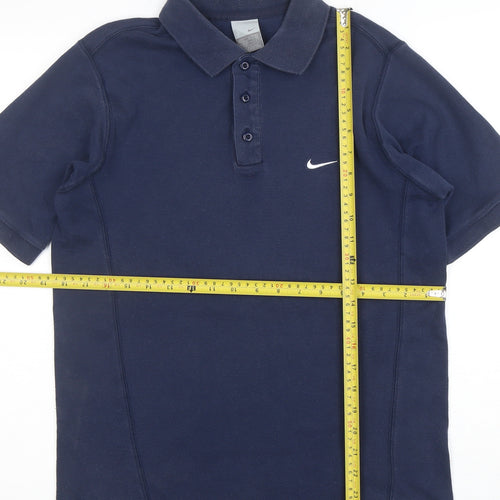 Nike Men's Blue Short Sleeve Cotton Polo Shirt Size S