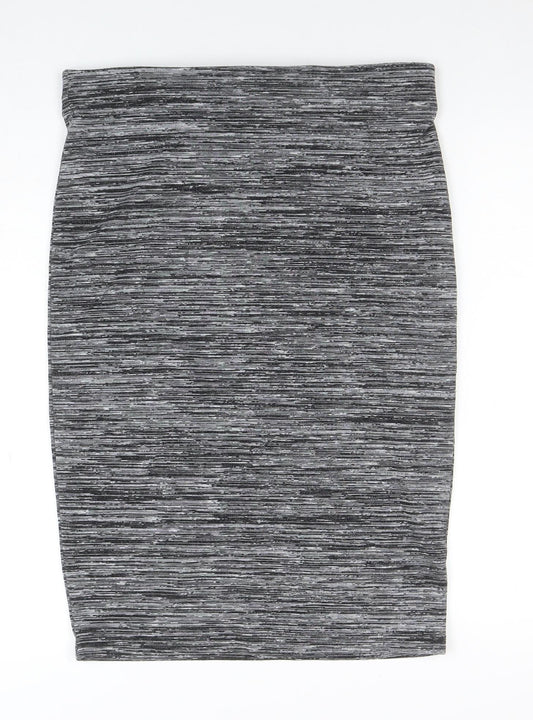French Connection Women’s Grey Size 12 Pencil Skirt Stretch Jersey